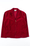 Red Corduroy Zip Jacket