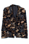 Brown Trees Velvet Blazer