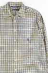 Navy & Yellow Nautica Plaid Button Up Shirt