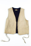 Beige Suede Sherpa Vest