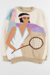 Vintage Tennis Player Sweater 4