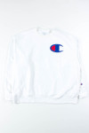 White Champion Logo Sweatshirt