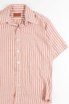 Orange Striped Button Up Shirt