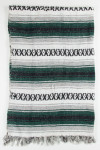 Green Striped Baja Blanket 1