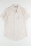 Beige Diamond Button Up Shirt