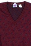 Maroon Paisley Sweater Vest