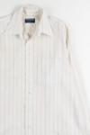 Beige & Rust Striped Button Up Shirt 1