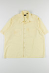 Light Yellow Butterfly Collar Button Up Shirt