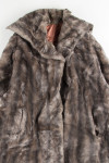 Brown Multicolor Fur Coat