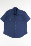 Blue Double Pocket Button Up Shirt 1