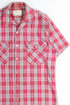 Vintage Red Plaid Button Up Shirt