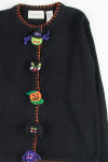 Knit Buttons Halloween Sweater 353