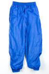 Azure Blue Nylon Track Pants