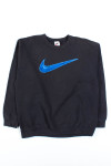 Blue Nike Swoosh Logo Sweatshirt