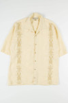 Tommy Bahama Yellow Embroidered Vintage Hawaiian