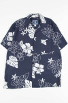 Blue Floral Vintge Hawaiian 7