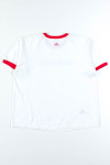 White Adidas Ringer T-Shirt