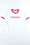 White Adidas Ringer T-Shirt