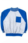 Royal Blue Polka Dot Pocket Sweatshirt