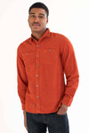 Rust Corduroy Button Up Shirt