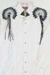 Painted Western Tassle Button Up Shirt