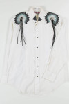 Painted Western Tassle Button Up Shirt