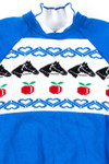 Horses & Apples Collared Sweatshirt