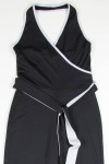 Black Cross Halter Jumpsuit