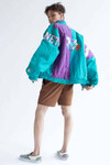 Vintage 90s Quilted Charlotte Hornets Spellout Starter Jacket