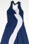 Navy Twist Front Halter Dress