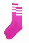 Mauve Stripe Tube Socks