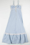 Blue Striped Summer Maxi Dress