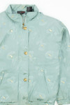 Teal & Gold Silk Mureli 90s Jacket