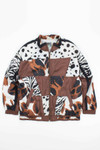 Vintage 90s Paneled Tiger Print Jacket