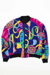 Vintage 90s Bright Silk Bomber Jacket