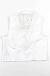 White Lace-Backed Vest
