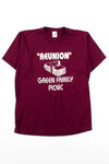 Green Family Picnic Vintage T-Shirt