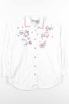 Embroidered Paisley Button Up Shirt