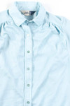 Blue Textured Button Up Shirt