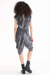 Draping Metallic Formal Vintage Dress