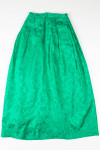 Vintage Green Floral Formal Maxi Skirt