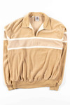 Tan Velvet Collared Sweatshirt