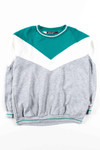 Teal & Grey Color Block Pocket Sweatshirt