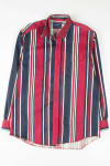 Vintage Red & Blue Striped Wrangler Button Up Shirt