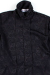 Black Paisley Shoulder Button Blouse