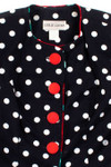 Vintage Polka Dot Button Up Vintage Top