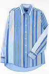 Vintage Blue Striped Wrangler Button Up Shirt