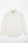 Ivory Long Sleeve Vintage Silk Button Up
