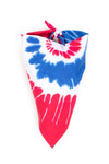 Red Blue Spiral Tie Dye Bandana