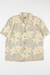 Tan Tommy Bahama Floral Hawaiian Shirt